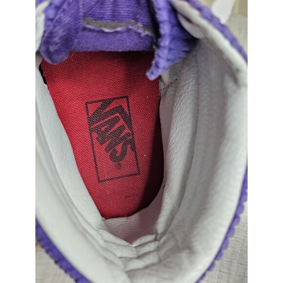 Vans limited edition old skool sk8 hi corduroy Purple wm 8 men 6 EUC skate shoes - Picture 8 of 10